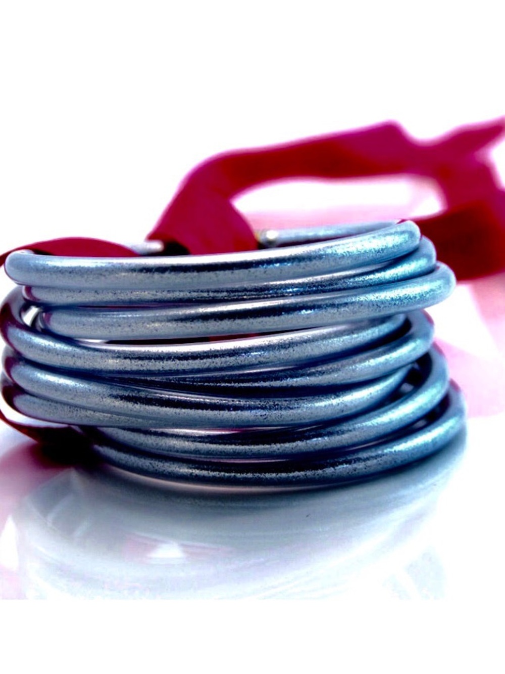 Budhagirl All Weather Silver Bangles Set of 9